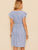 Striped Square Neck Fit & Flare Dress