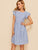 Striped Square Neck Fit & Flare Dress