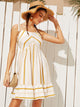 Ruffle Hem Striped Cami Dress