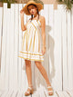 Ruffle Hem Striped Cami Dress