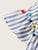 Colorful Pompom Detail Striped Smock Dress