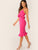 Neon Pink Bodycon Peplum Slip Dress