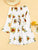 Flounce Sleeve Drawstring Waist Floral Dress