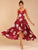 Floral Print Tulip Hem Surplice Cami Dress