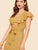 70s Ruffle Armhole Self Belted Dress