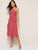 Plaid Button Front Slip Flare Dress