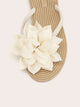 Floral Applique Flip Flops