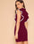 Contrast Binding Ruffle Trim Bodycon Dress