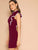 Contrast Binding Ruffle Trim Bodycon Dress