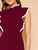 Contrast Binding Ruffle Trim Bodycon Dress