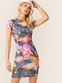 Tie Dye Bodycon T-shirt Dress