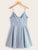 Knot & Button Front Striped Peekaboo Cami Dress