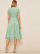 50s Swiss Dot Zip Back Fit & Flare Dress