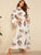 Floral Print Flounce Sleeve Belted Maxi Dress