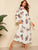 Floral Print Flounce Sleeve Belted Maxi Dress