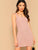 Solid Rib-knit Bodycon Tank Dress