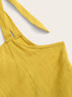 Self Tie Shoulder Button Up Dress