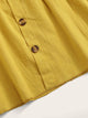 Self Tie Shoulder Button Up Dress