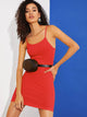 Rib-knit Bodycon Cami Neon Green Dress