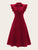  Tie Neck Ruffle Trim Fit & Flare Dress
