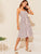 Colorful Striped Button Front Slip Dress