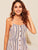 Colorful Striped Button Front Slip Dress