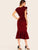 Ruffle Trim Zip Back Fishtail Dress