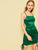 Drawstring Side Satin Bodycon Slip Dress