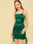 Drawstring Side Satin Bodycon Slip Dress