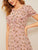  70s Ditsy Floral Tie Neck Ruffle Trim Dress
