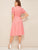 50s Puff Sleeve Lace Trim Belted Dress