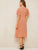 60s Flutter Sleeve Button Up Pleated Dress