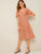 60s Flutter Sleeve Button Up Pleated Dress