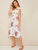 40s Tie Neck Flutter Sleeve Floral Sweetheart Dress