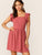 Tie Back Ruffle Strap Fit & Flare Dress