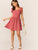 Tie Back Ruffle Strap Fit & Flare Dress
