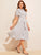 40s Confetti Heart Ruffle Hem Belted Shirt Dress