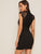  Lace Bodice Belted Bodycon Dress