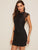 Lace Bodice Belted Bodycon Dress