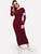 Striped Detail Rib-knit Bodycon Dress