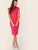 Mock-neck Solid Bodycon Dress