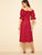 Button Front Ruffle Puff Sleeve Flare Bardot Dress