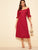 Button Front Ruffle Puff Sleeve Flare Bardot Dress