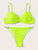 Neon Lime Underwired Top With Glitter Strap Bikini