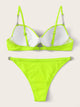 Neon Lime Underwired Top With Glitter Strap Bikini