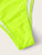 Neon Lime Underwired Top With Glitter Strap Bikini