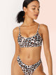 Random Snake Print Cami Top With High Cut Bikini