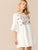 Embroidered Floral Flounce Sleeve Smock Dress