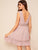 Surplice Lace Panel Ruffle Hem Dress