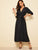 Print Bishop Sleeve Belted Maxi Dress